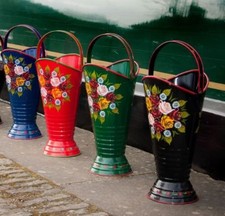 Hand Painted Narrowboat Coal Hod or Umbrella Stand