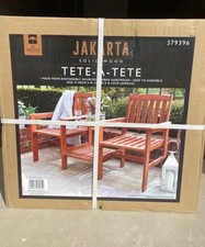Jakarta Solid Wood Tete-A-Tete Garden & Patio Relaxing Chair Suitable for in&out