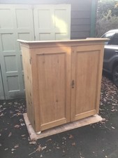 Antique Pine Linen Press Top, Armoire, Housekeeper's Cupboard, Wardrobe