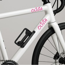 Personalised Bike Name Vinyl Decal Stickers - Waltz Style Font Custom cycle