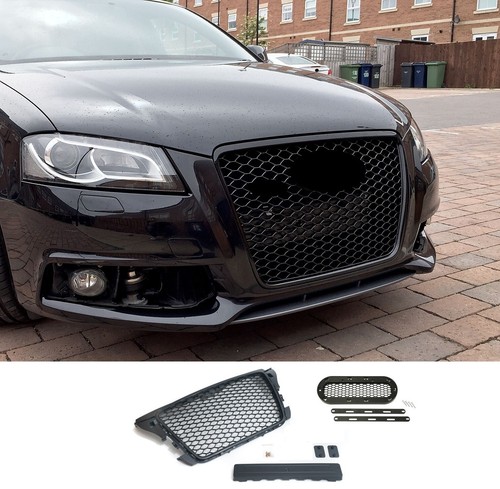 Grille honeycomb black gloss - honeycomb, +