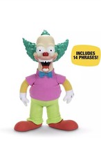 THE SIMPSONS Talking Krusty Doll Plush, 16-Inch Good and Evil Krusty Pull String