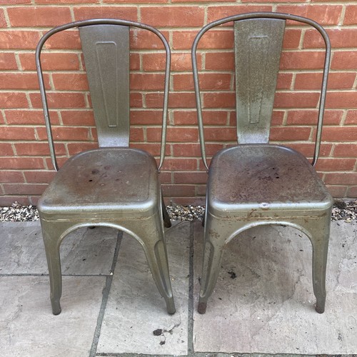 Two tolix style - two, chairs