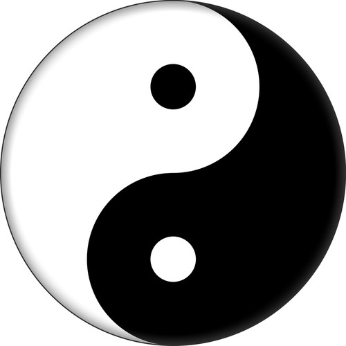 Magnet yin yang symbol zen - -,