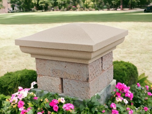 Cast stone pier cap 1x1 - cast,