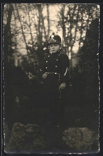 Photo postcard boy uniform - boy, in