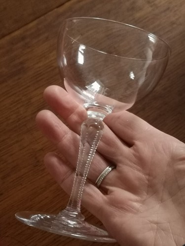 Antique crystal wine glass art - crystal,