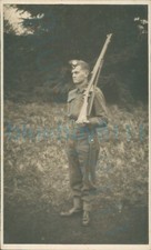 WW2 South Wales Borderers Soldier with rifle Portrait Photo