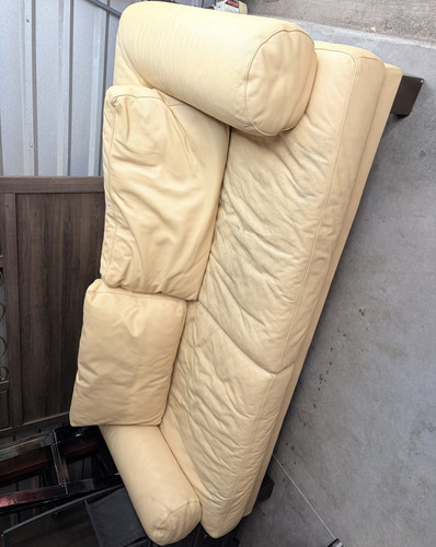Natuzzi italian leather sofa - leather,