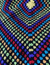 New Handmade Crochet Throw, Blanket, Warm And Colourful, 140 cms, 4ft 7”