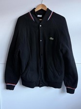 Lacoste wool bomber jacket with red and blue striped ribbed trim size 5 (L) 