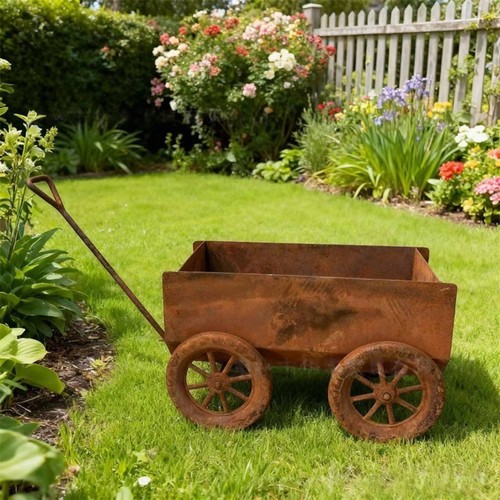 Wheelbarrow planter weathered - wheelbarrow,