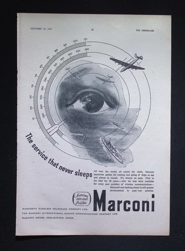 Original 1947 advert marconi - original,