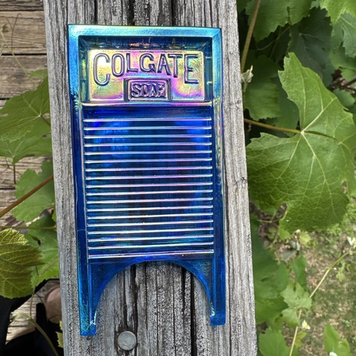Vintage blue carnival glass - blue,