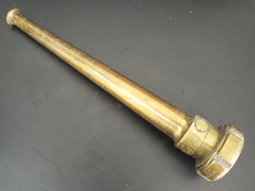 Vintage solid brass fire hose - solid,