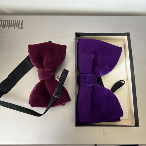 Bow ties burgundy purple - ties,