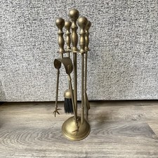 Vintage Brass Fireside Companion Set