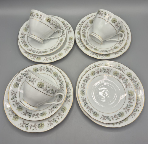 Bone china floral tea set - china,
