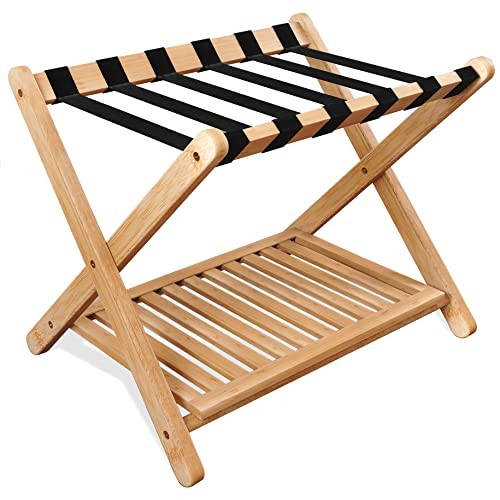 Luggage rack foldable bamboo - rack,,