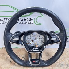 SKODA OCTAVIA VRS MK4 LEATHER STEERING WHEEL MULTIFUNCTION 5E3419093VKK