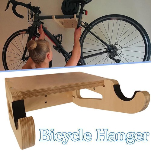 Bicycle wall mount - , wooden