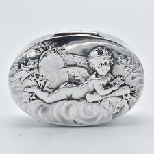 Antique Solid Silver Snuff Box