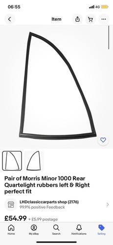 Morris minor 1000 - minor, rubber