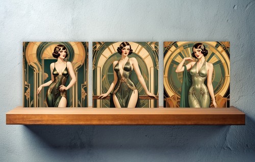 Art deco design - deco, ceramic