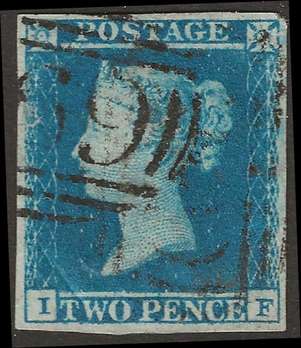 1849 two penny blue - qv,