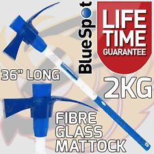 Mattock / Pickaxe 3ft Fibreglass Handle 2kg 4.5lb Horizontal & Vertical Mattock