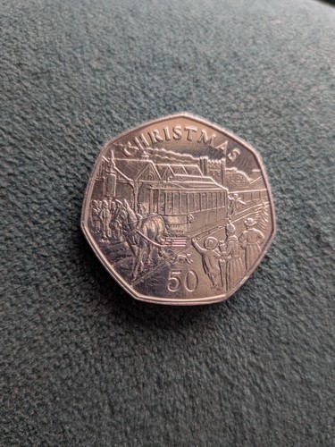 Christmas tram 50p 1986 isle - tram,