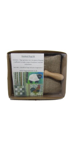 Hooked rag rug kit - rag,