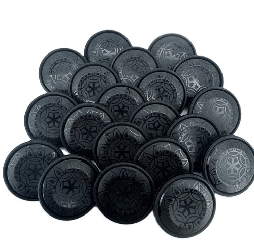 Black shank buttons patterned - black,