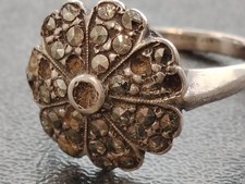 Vintage Marcasite Flower