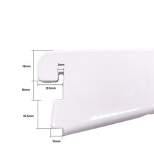 Twin slot shelving white - slot,