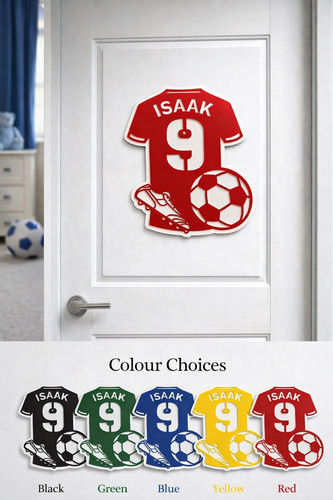 Personalised football door - personalised,