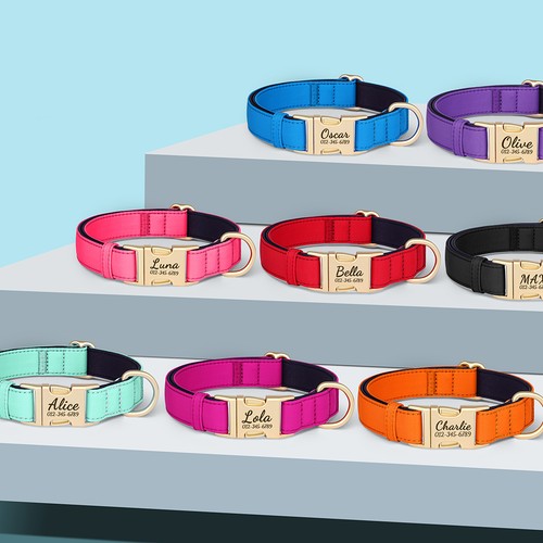 Personalised dog collar soft - dog,