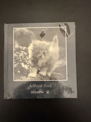 Miaow cat address book sealed - address,
