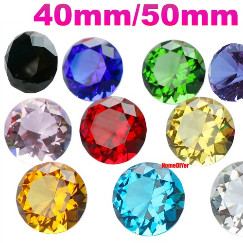 40mm colour glass diamonds - glass,