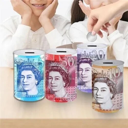 Money box pound note - money,