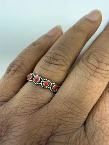 Coral band sterling silver - sterling,