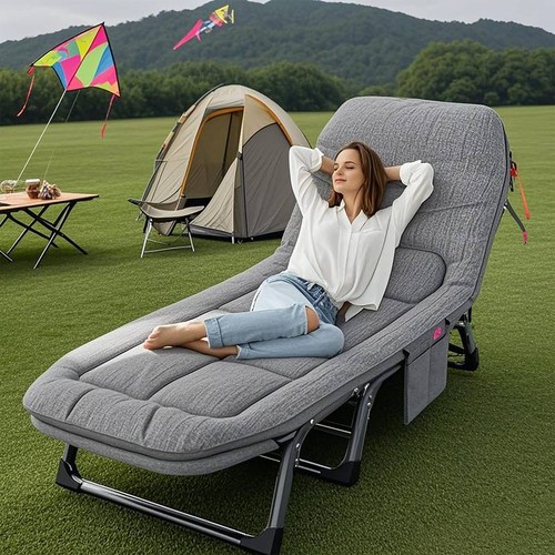 Single folding sleeping cot - single,