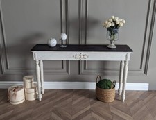 French style carved wooden console table distress finish, wooden. Many sizes.