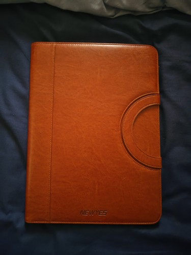 Leather folio folder with - leather, a4