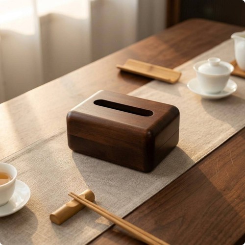 Wooden tissue box cover top - tissue,