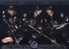 2001-02 Atomic Team Nucleus #14 Markus Naslund, Daniel Sedin, Henrik Sedin