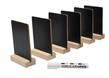 6x A6 Table Top Blackboard - Chalkboard plus a liquid chalk pen -CODE SS- NAT