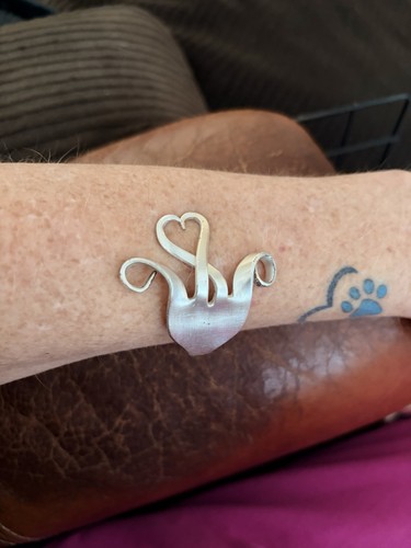 Fork heart bracelet - fork,
