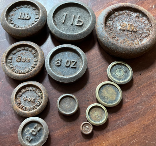 Cast iron brass weights - iron,