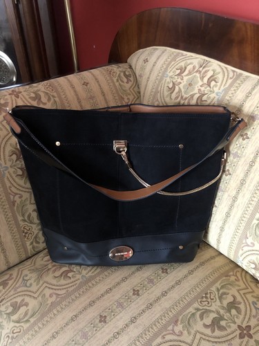 Large river island black tote - black,